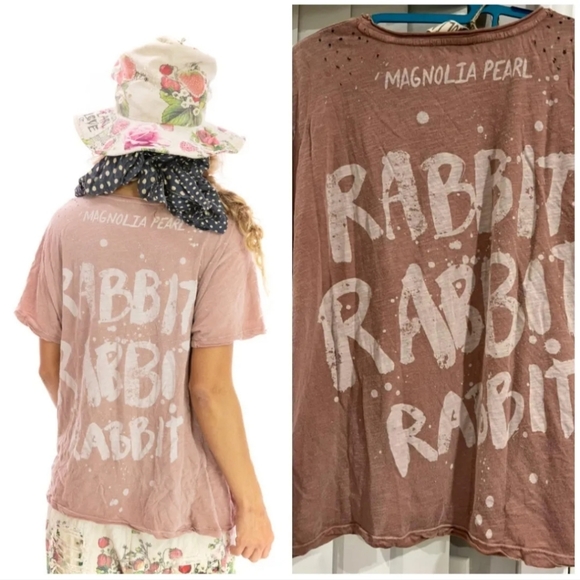 Magnolia Pearl Rabbit Rabbit Rabbit tee shirt - Picture 2 of 5